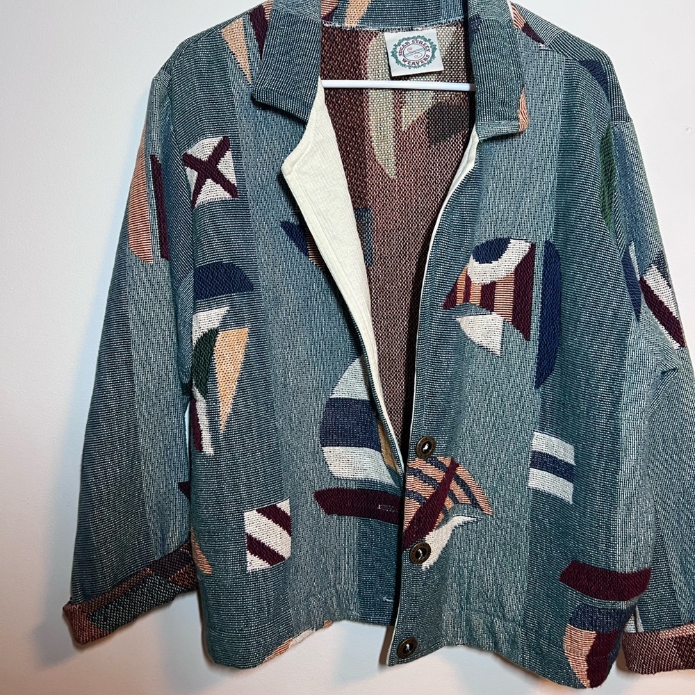 Vintage Nautical Patterned Jacket - image 7
